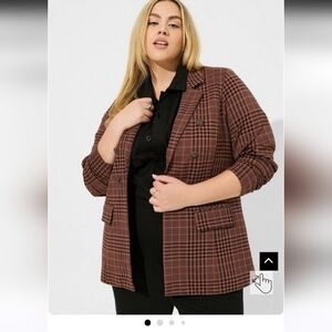 Torrid Light Ponte Double Breasted Relaxed Blazer